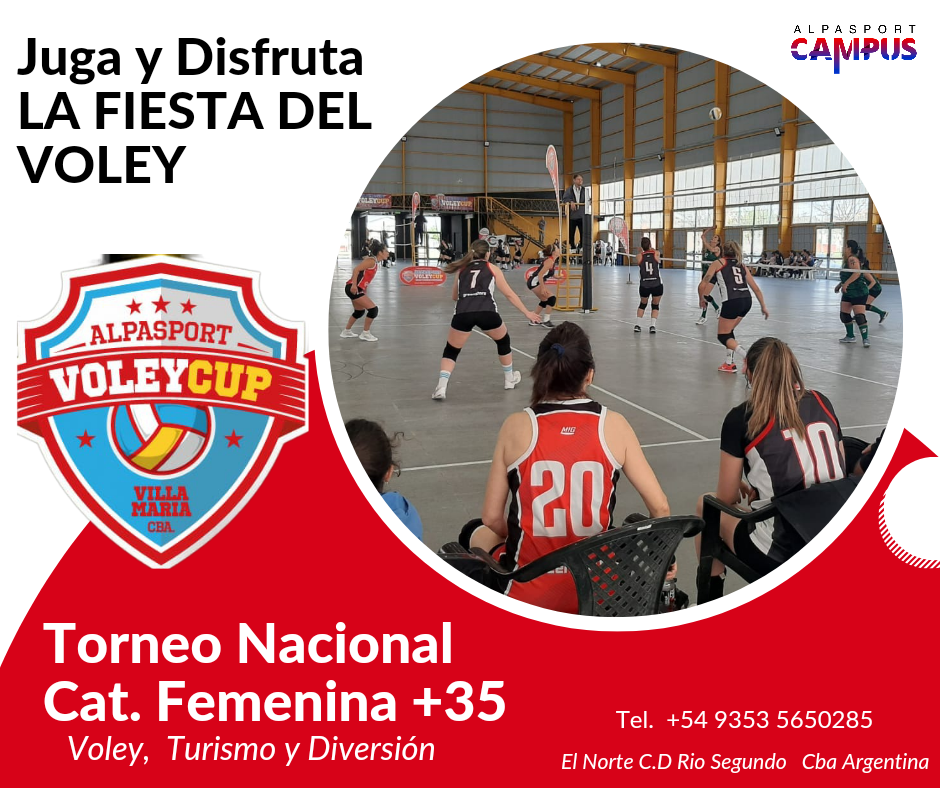 En Marzo juga la 9a. 🏆🏐 «ALPASPORT VOLEY CUP» en  Rios Segundo, loss dias 8 y 9