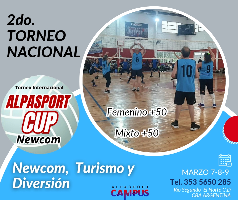 Se Viene la 2da. ALPASPORT CUP Newcom «Elite».  7, 8 y 9 de Marzo en Rio Segundo Cba…..